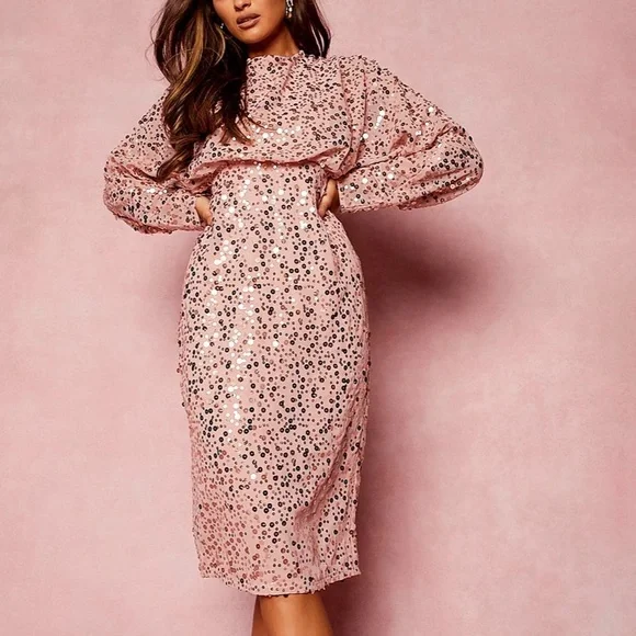 endless rose sleeveless floral embroidered midi dress Endless Rose
